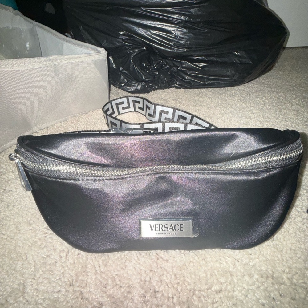 Versace fragrance Black Bag with Silver Accents